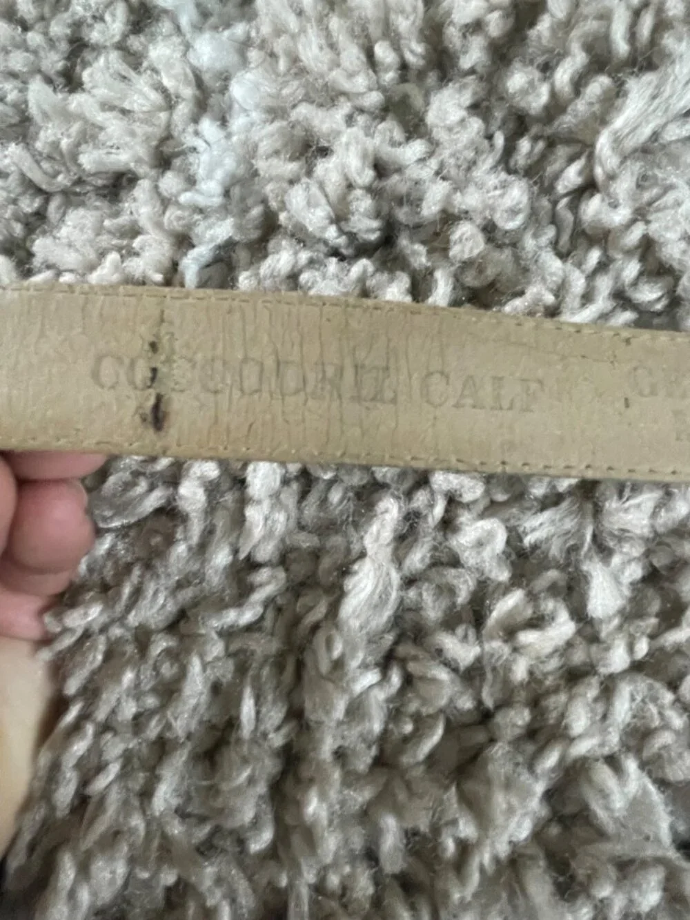 Vintage Tan Croc-Embossed Leather Belt With Silver Buckle For Casual Or Dressy
